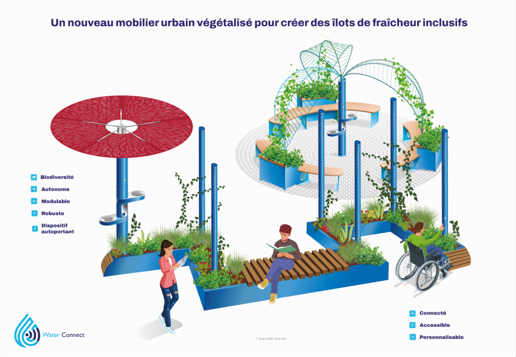 Water Connect présente un nouveau mobilier urbain végétalisé