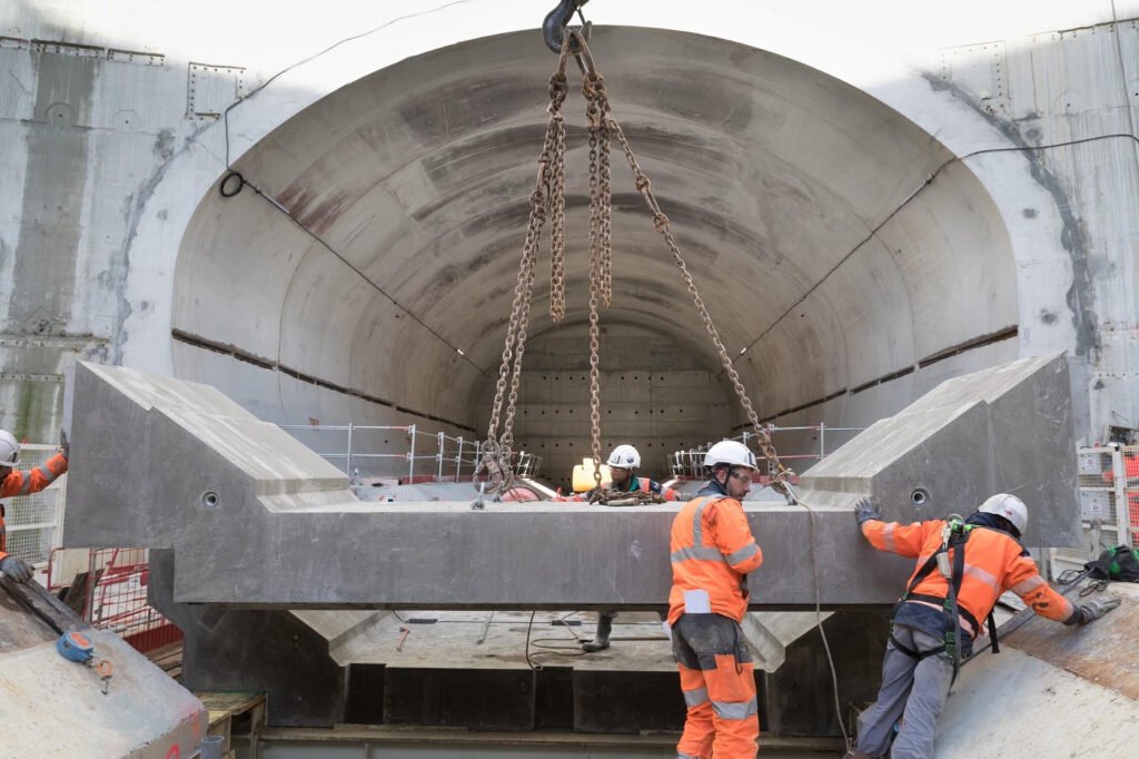 Travaux Publics / chantier de la Ligne 14. Crédit FIB