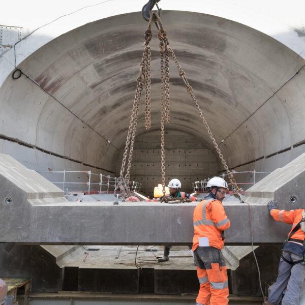 Travaux Publics / chantier de la Ligne 14. Crédit FIB