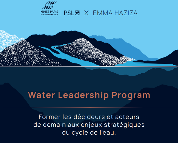 Mines Paris - PSL ExecutiveEducation, annonce la certification de la première promotion du Water Leadership Program, un parcours immersif 100 % digital composé 5 modules (6 heures de formation) conçu pour renforcer la compréhension systémique des enjeux hydriques et leur intégration dans la décision stratégique