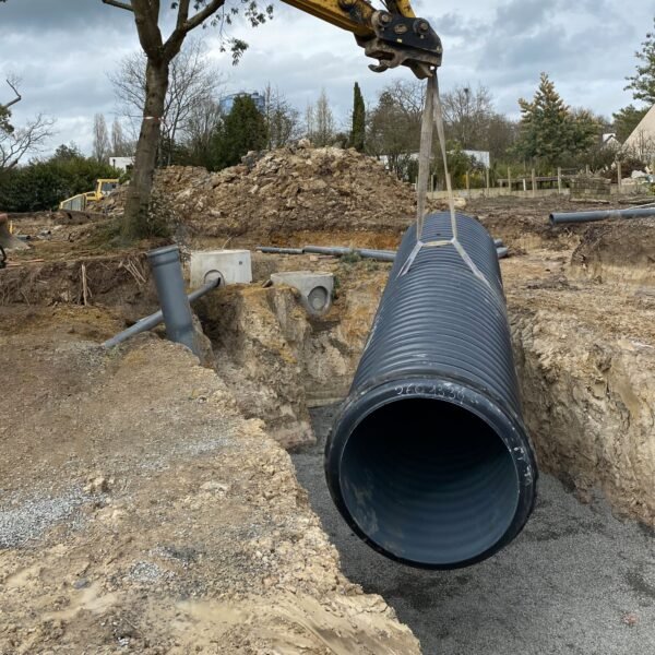Déploiement de TAMP'EAU sur un chantier à Le Rheu (35).