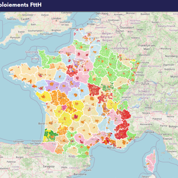 Relevé géographique des déploiements FttH