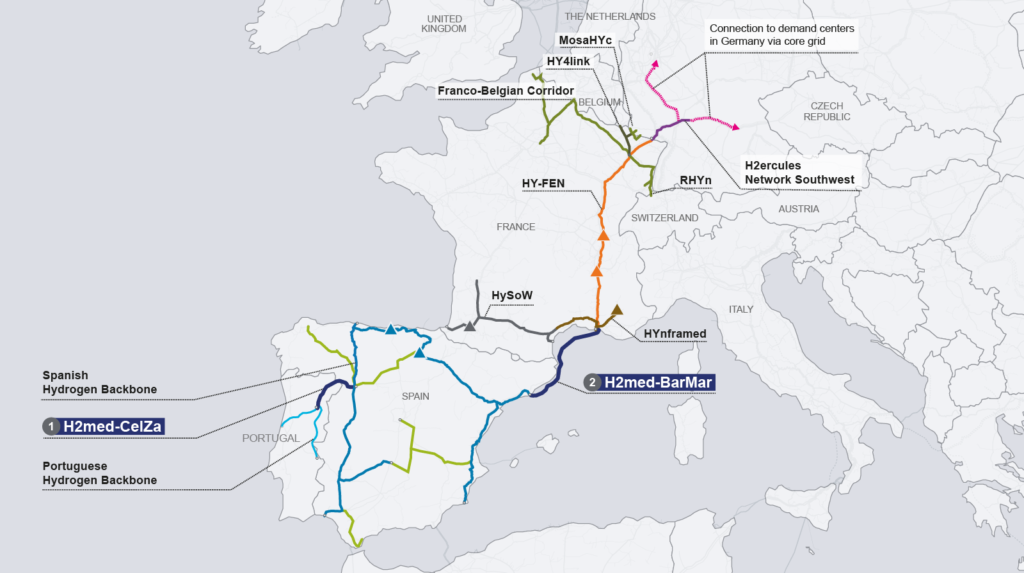 Le corridor hydrogène H2med confirmé comme Projet d’Intérêt Commun