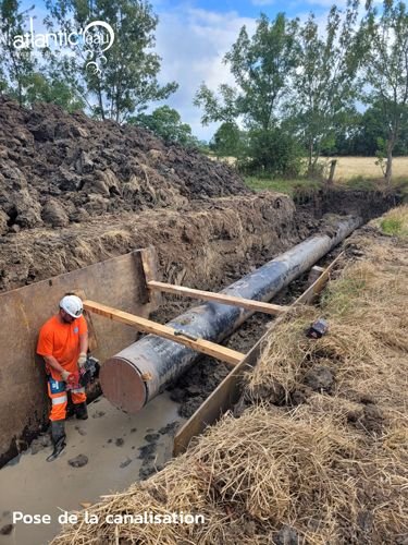 Réseau d&rsquo;eau potable : une canalisation de 17 km mise en service sous la Loire