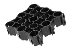 La DALLE ECOVEGETAL E80 est une dalle alvéolaire en polyéthylène basse densité 100% recyclé. Elle mesure 33 x 33 x 8 cm pour un poids à l’unité de 18,5 kg/m². Elle résiste à une charge de 20 tonnes à l’essieu et concerne la classe de trafic T4-T5.