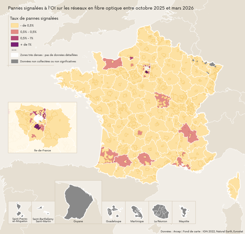 Fibre optique : l’Arcep publie son bilan qualité 2026